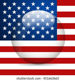United State of America Flag. Vector illustration