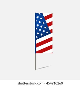 United State of America Flag. Vector illustration