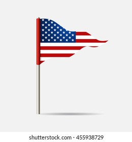 United State of America Flag. Vector illustration