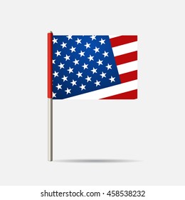 United State of America Flag. Vector illustration