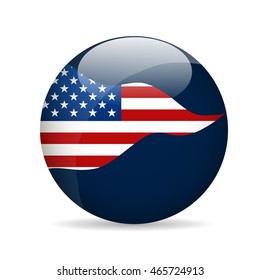 United State of America Flag. Vector illustration