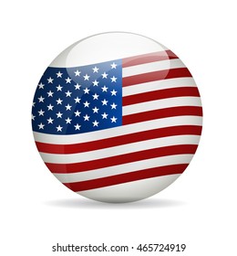 United State of America Flag. Vector illustration