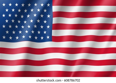 United State of America flag. Vector illustration.