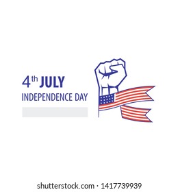 United State Of America Independence Day Vector Design Template
