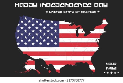 United State America USA independence day's Simple Vektor Flat Design