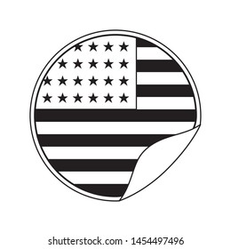 United State American Flag Circle Shape Stock Vector (Royalty Free ...