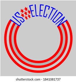 United State Election in vector illustration with grey background