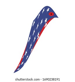 United state flag with dolphin 