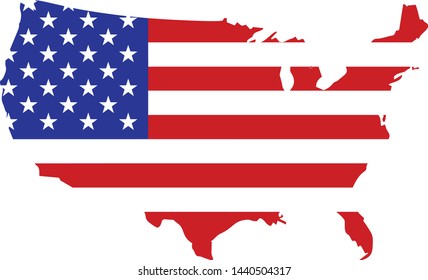 United state independence day, vector, logo template, flag