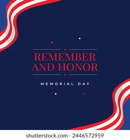 United State Memorial day design template