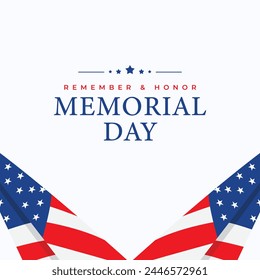 United State Memorial day design template