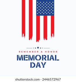 United State Memorial day design template