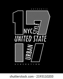 United State typography design t-shirt print vector illustration