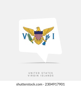 United State Virgin Islands flag bubble chat icon
