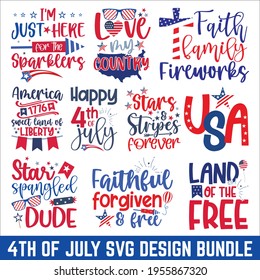 United stated Independence Day Bundle svg esp. Files for Cutting Machines Cameo Cricut