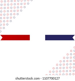 United Stated independence day greeting. design. Usable for greeting cards, banners, print.