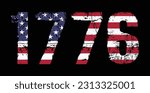 United States 1776 Flag Design Template