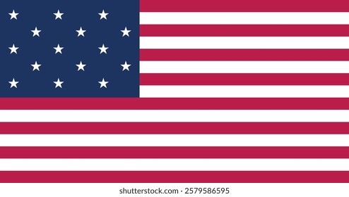 United States (1795 1818) Flag Vector Illustration Premium Quality