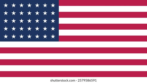 United States (1863 1865) Flag Vector Illustration Premium Quality