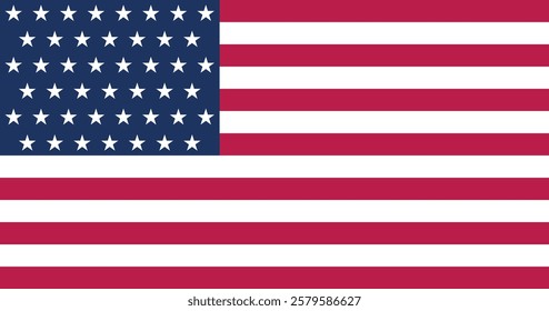 United States (1896-1908) Flag Vector Illustration Premium Quality