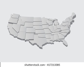 United States 3D Vector Map