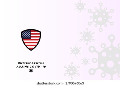 United States Againts Corona Virus Covid-19 Vector Wallpaper Campaign Background Desktop 