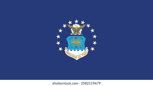United States Air Force Flag Vector Illustration Premium Quality