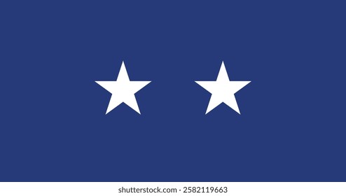 United States Air Force Major General Flag Vector Illustration Premium Quality