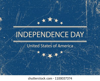 United States of America. 4th of July. Independence Day. Vector 10. Vintage poster.
