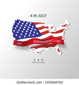 United States of America. 4th of July. Independence Day. Vector 10.