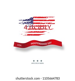 United States of America. 4th of July. Independence Day. Vector 10.