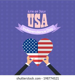 United States of America 4th of July Happy Independence Day Announcement Celebration Message Poster, Flyer, Card, Background Vector Design