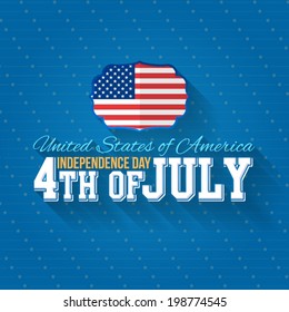 United States of America 4th of July Happy Independence Day Announcement Celebration Message Poster, Flyer, Card, Background Vector Design