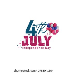 United States of America 4th of July Happy Independence Day, Flags , Flyer, Card, Background