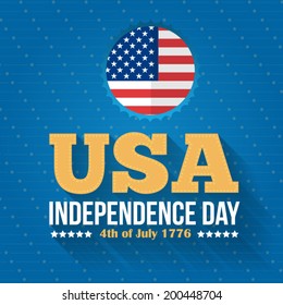 United States of America 4th of July Happy Independence Day Announcement Celebration Message Poster, Flyer, Card, Background Vector Design