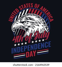 United States of America, 4th July Independence day - 4th of July quotes, t shirt design, Vector graphic, typographic poster.