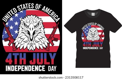 United states of America 4th July Independence Day T-shirt design vector. The best t-shirts Design in Independence Day. USA Freedom Day shirts design ready for t shirt, poster, banner, any print item