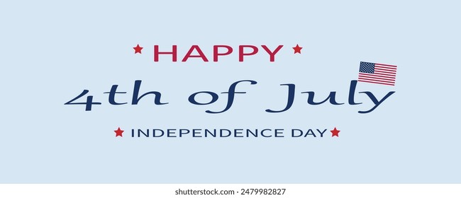 United States of America 4th of July, Independence Day logo design. Calligraphic Fourth of July vector typography for banner or poster design. EPS vector file.