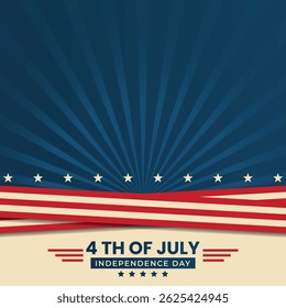 United States of America 4th of july independence day template background. Vector illustration.
