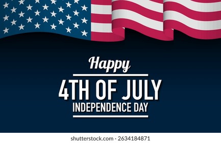 United States of America 4th of July Independence Day Background Design. Banner, Poster, Greeting Card. Vector Illustration.