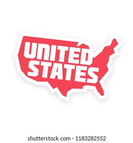 The United States of America, American map vector