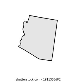 United States of America, Arizona border map.