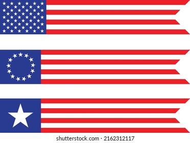 United States of America banner. American style banner. USA flag theme. Stars and stripes. Land of the free and the home of the brave. Star-spangled.