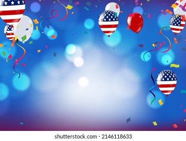 United States of America banner Happy background template.greeting card Vector illustration.