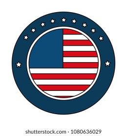 United States America Circular Emblem Stock Vector (Royalty Free ...