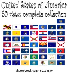 united states of america collection, abstract vector art illustration