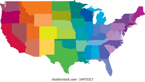 United States America Colors Rainbow Vector Stock Vector (Royalty Free ...