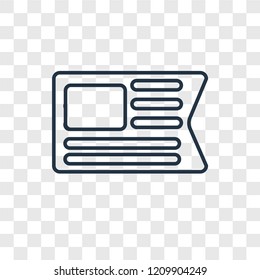 United states of america concept vector linear icon isolated on transparent background, United states of america concept transparency concept in outline style