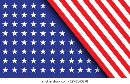 United states America design for Independence day Background vector illustration.