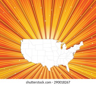 United States of America - Detailed Map with Captivating Background